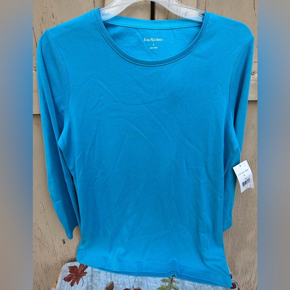 Kim Rogers Women's Teal Long Sleeve Top